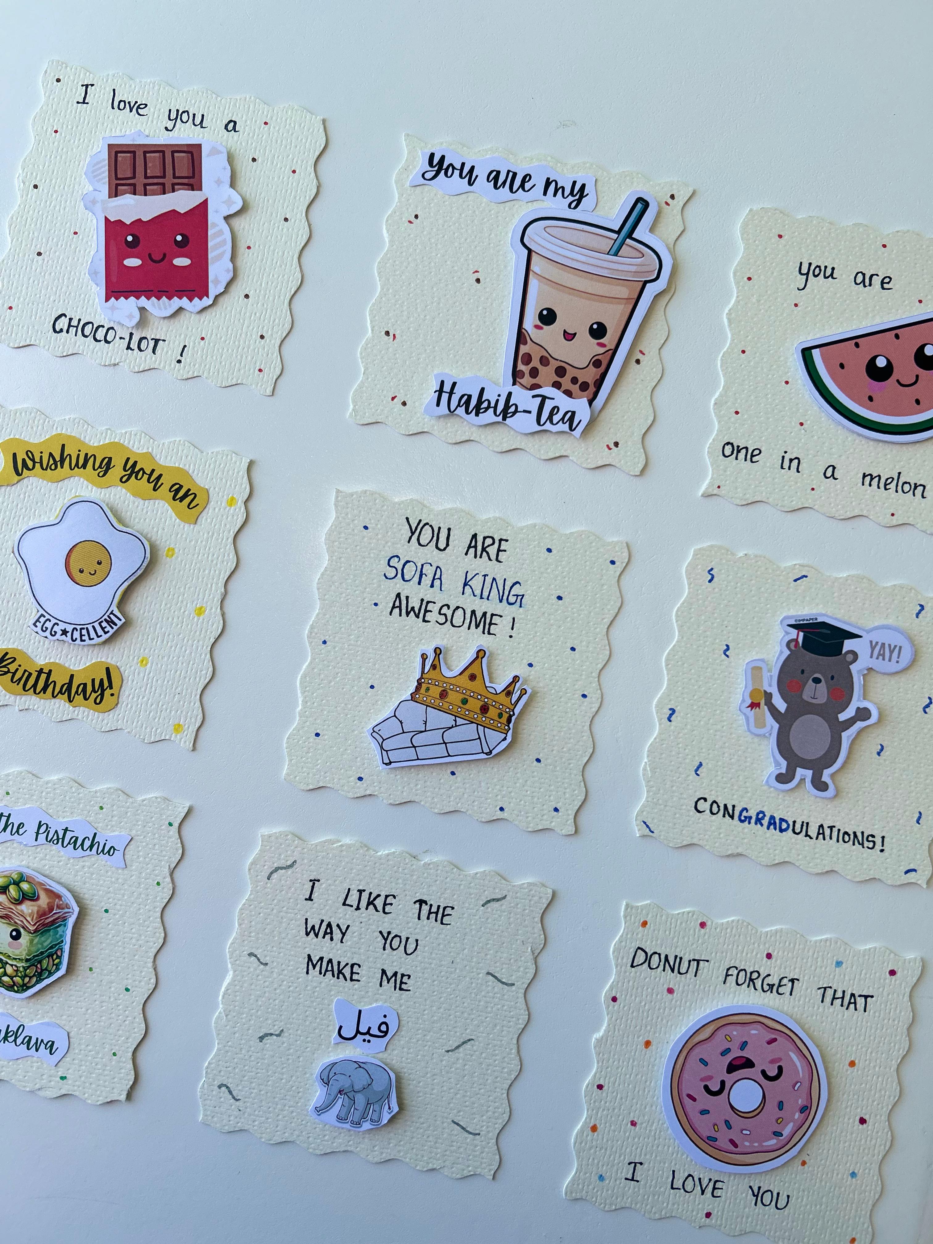 Handmade pun cards